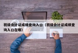 初级会计证成绩查询入口（初级会计证成绩查询入口在哪）