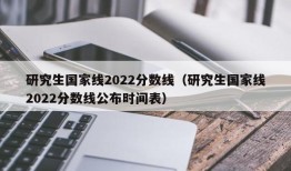 研究生国家线2022分数线（研究生国家线2022分数线公布时间表）