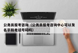 公务员报考咨询（公务员报考咨询中心可以发名字和电话号码吗）