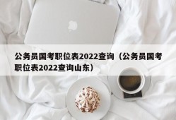 公务员国考职位表2022查询（公务员国考职位表2022查询山东）