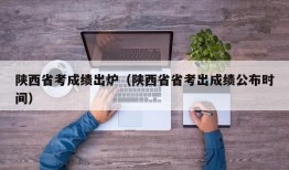 陕西省考成绩出炉（陕西省省考出成绩公布时间）