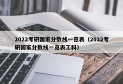 2022考研国家分数线一览表（2022考研国家分数线一览表工科）