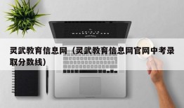 灵武教育信息网（灵武教育信息网官网中考录取分数线）