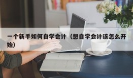 一个新手如何自学会计（想自学会计该怎么开始）