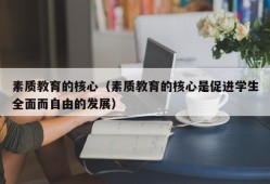 素质教育的核心（素质教育的核心是促进学生全面而自由的发展）