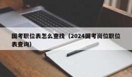 国考职位表怎么查找（2024国考岗位职位表查询）