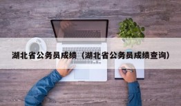 湖北省公务员成绩（湖北省公务员成绩查询）