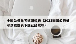 全国公务员考试职位表（2021国家公务员考试职位表下载已经发布）