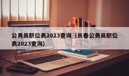 公务员职位表2023查询（长春公务员职位表2023查询）