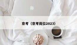 京考（京考岗位2023）