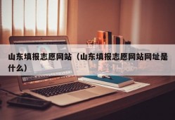 山东填报志愿网站（山东填报志愿网站网址是什么）