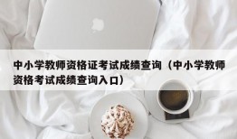 中小学教师资格证考试成绩查询（中小学教师资格考试成绩查询入口）