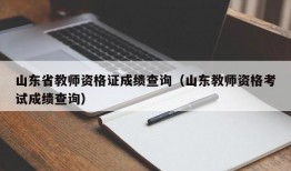 山东省教师资格证成绩查询（山东教师资格考试成绩查询）