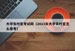 大学生村官考试网（2023年大学生村官怎么报考）