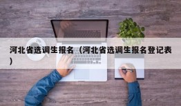 河北省选调生报名（河北省选调生报名登记表）