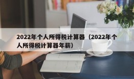 2022年个人所得税计算器（2022年个人所得税计算器年薪）