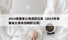 2019安徽省公务员职位表（2019年安徽省公务员招聘职位表）