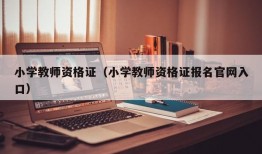 小学教师资格证（小学教师资格证报名官网入口）