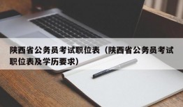 陕西省公务员考试职位表（陕西省公务员考试职位表及学历要求）