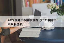 2022国考三不限职位表（2021国考三不限职位表）