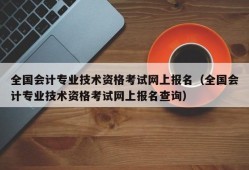 全国会计专业技术资格考试网上报名（全国会计专业技术资格考试网上报名查询）