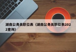 湖南公务员职位表（湖南公务员职位表2022查询）