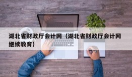 湖北省财政厅会计网（湖北省财政厅会计网 继续教育）