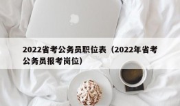 2022省考公务员职位表（2022年省考公务员报考岗位）