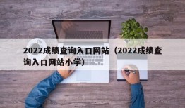 2022成绩查询入口网站（2022成绩查询入口网站小学）