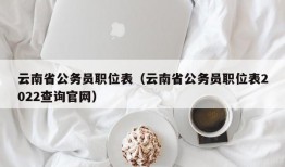 云南省公务员职位表（云南省公务员职位表2022查询官网）